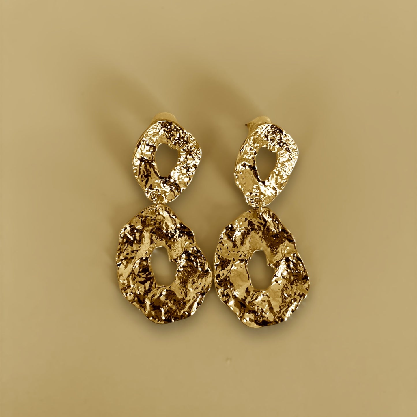 Molten Form Earrings – Sculptural Drops in Liquid Gold or Silver