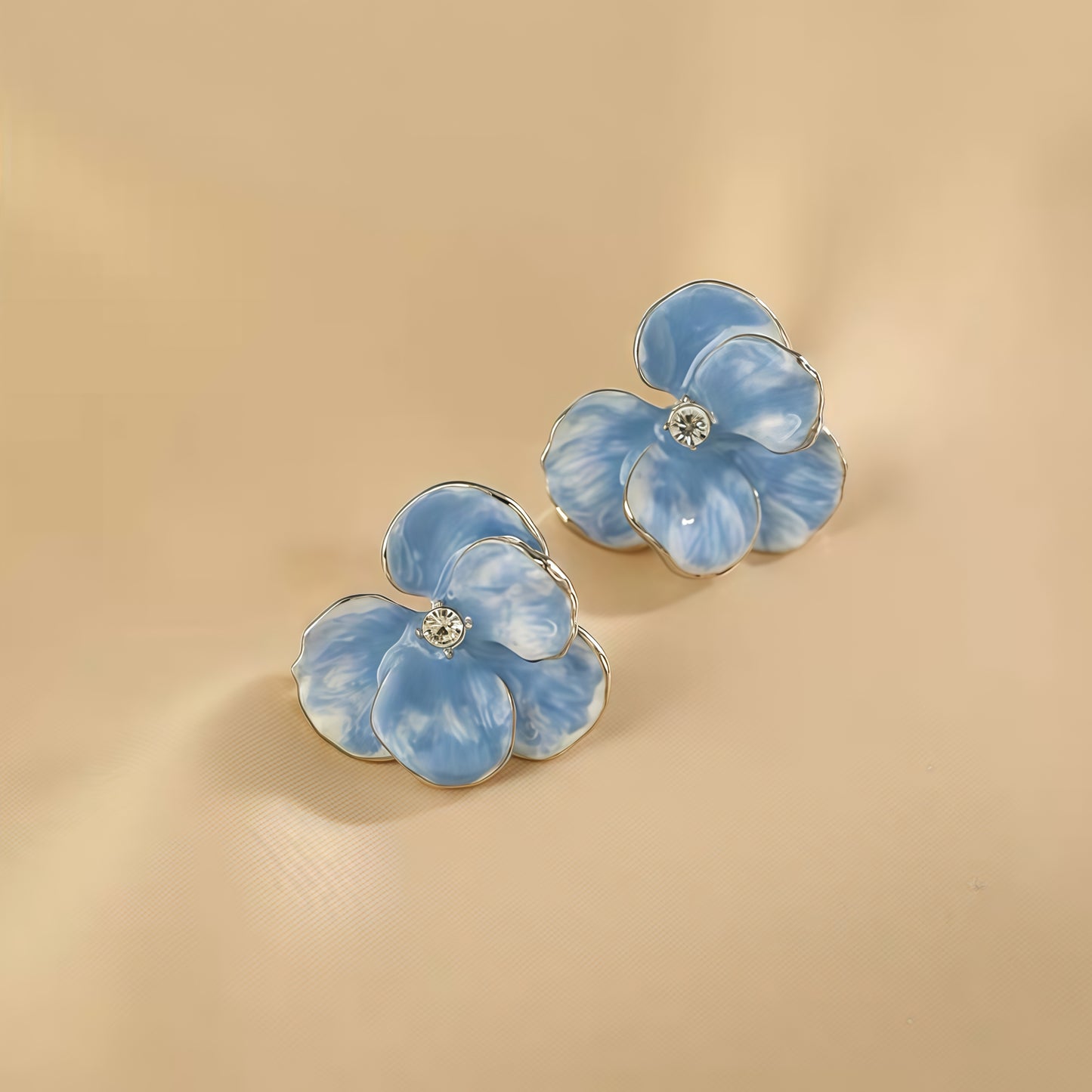 Orchid Bloom Hand-Painted Earrings