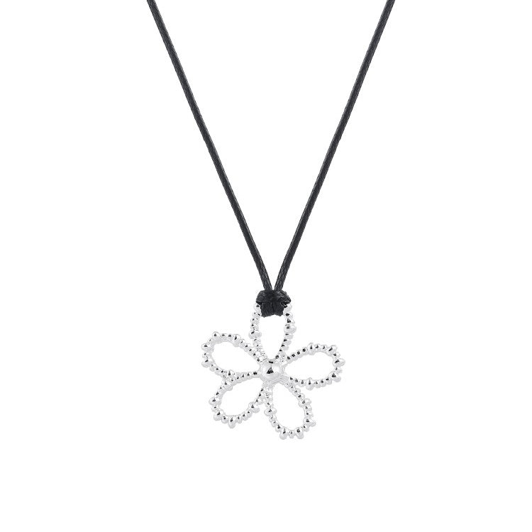 Dewdrop Blossom Silver Pendant Necklace