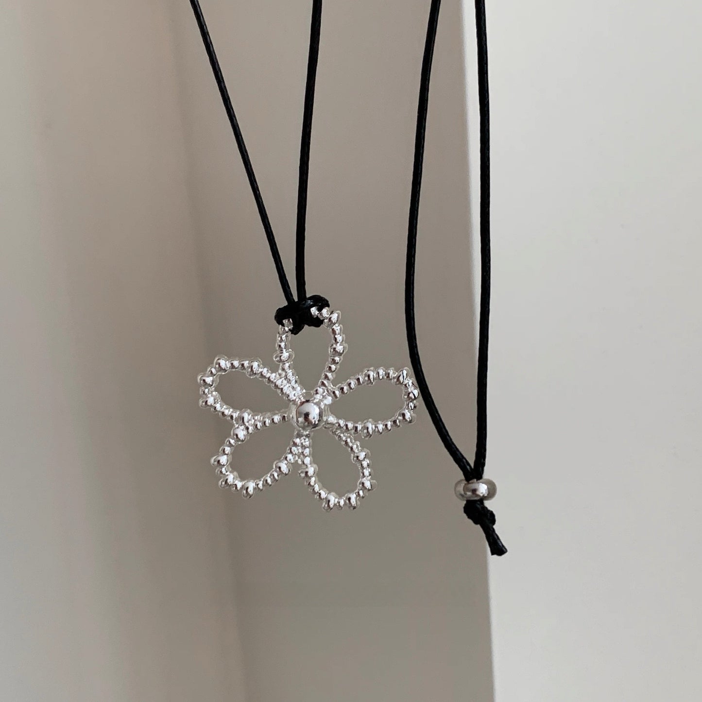 Dewdrop Blossom Silver Pendant Necklace