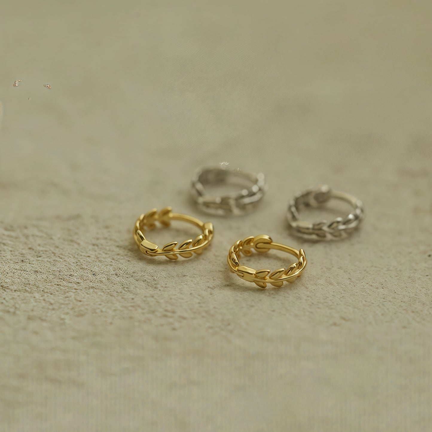 Olive Whisper Hoops
