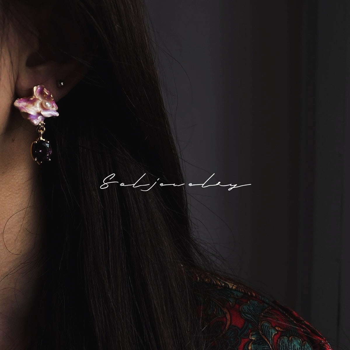 Daydream Mauve Earrings – Dreamy Pink & Amethyst Gold Drops