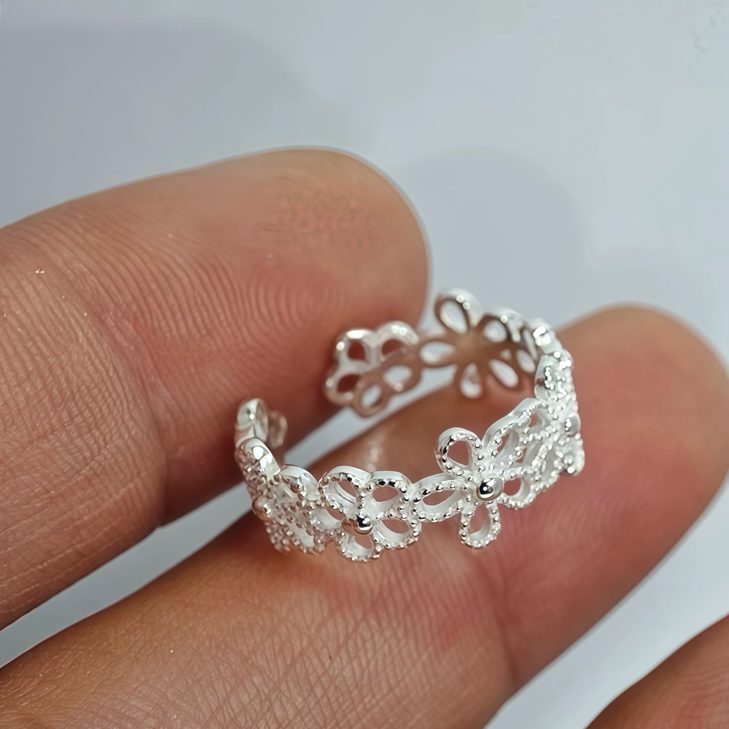 Blossom Lace Silver Ring – A Garden on Your Finger