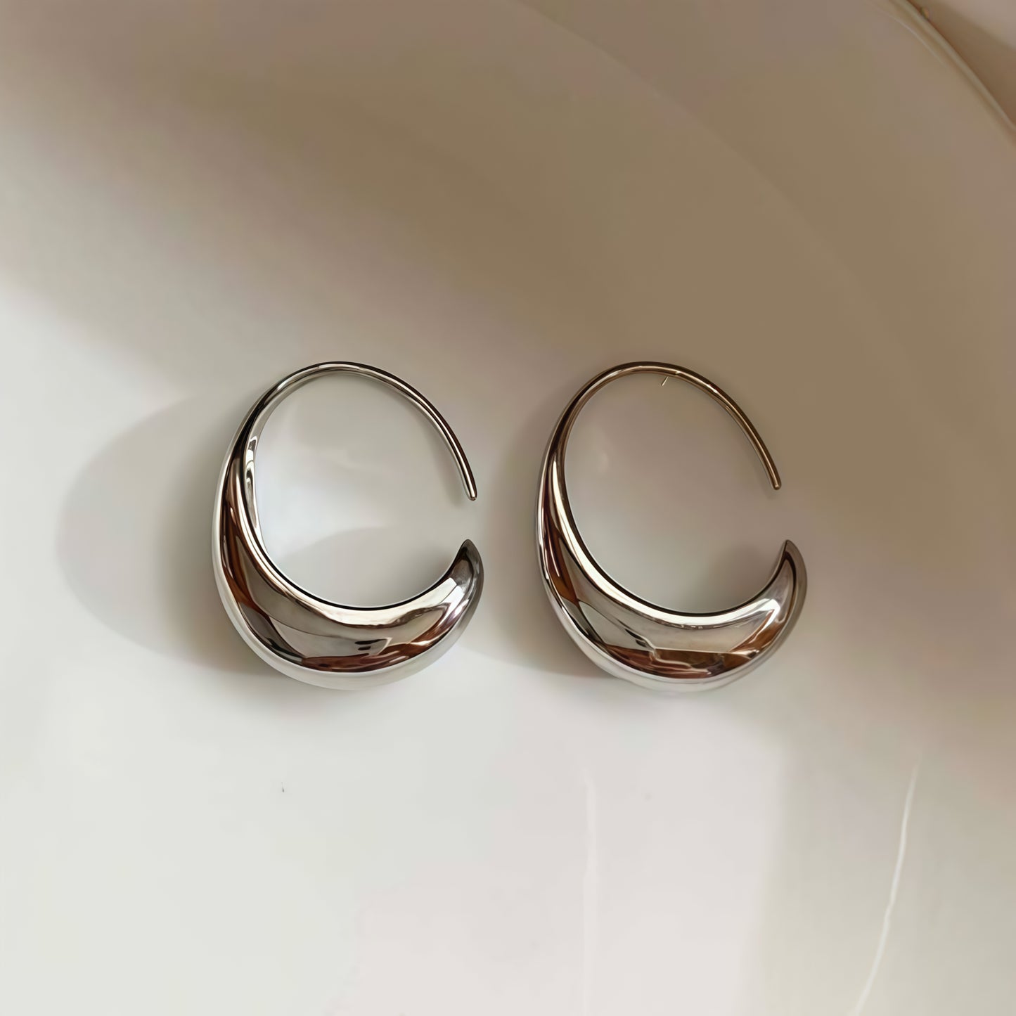 Lunar Flow Earrings - Gold & Silver