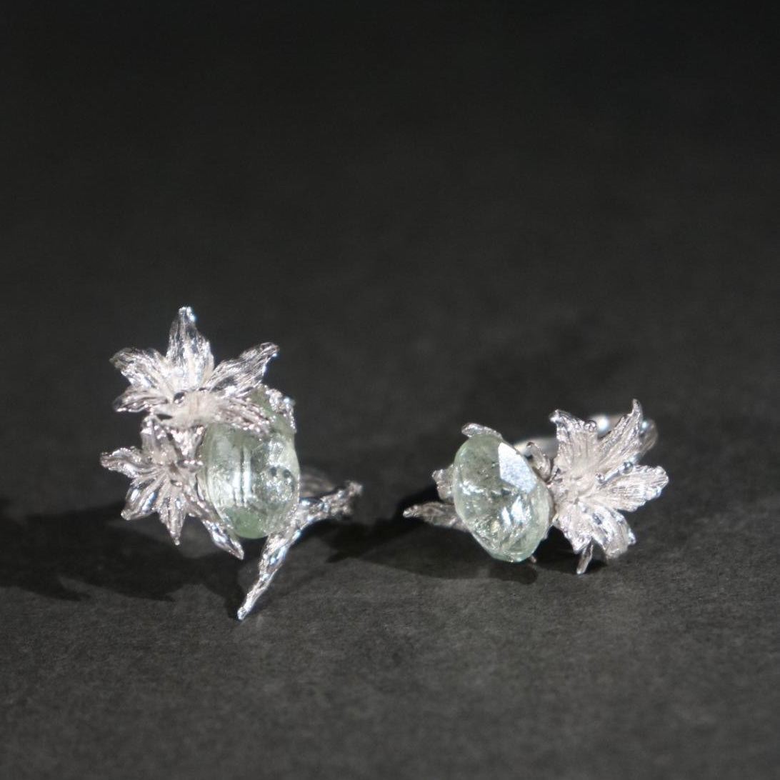 Botanic Blaze Silver Adjustable Ring