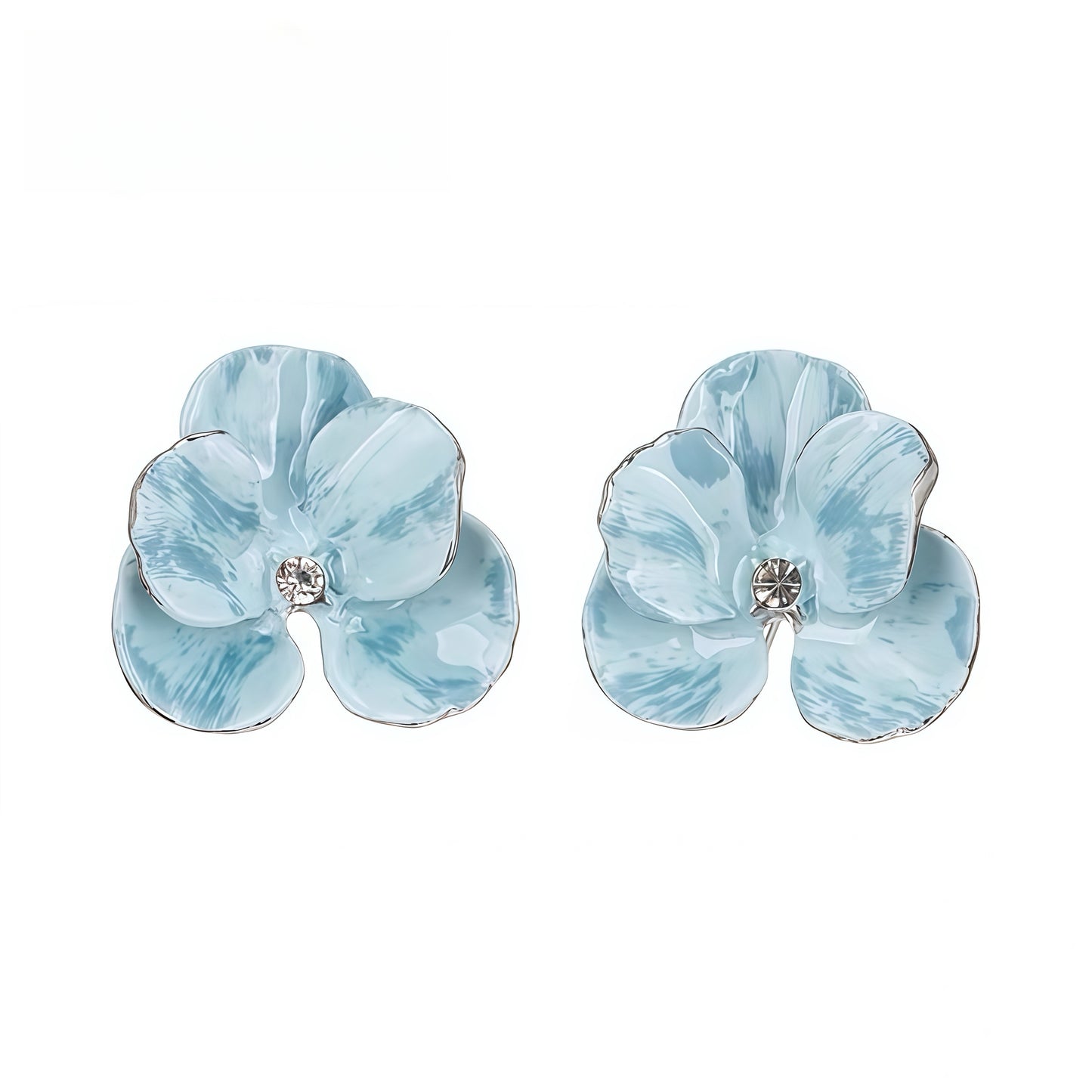 Orchid Bloom Hand-Painted Earrings