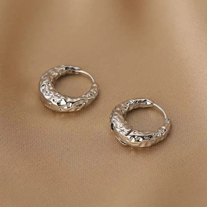 Molten Texture Hoop Earrings