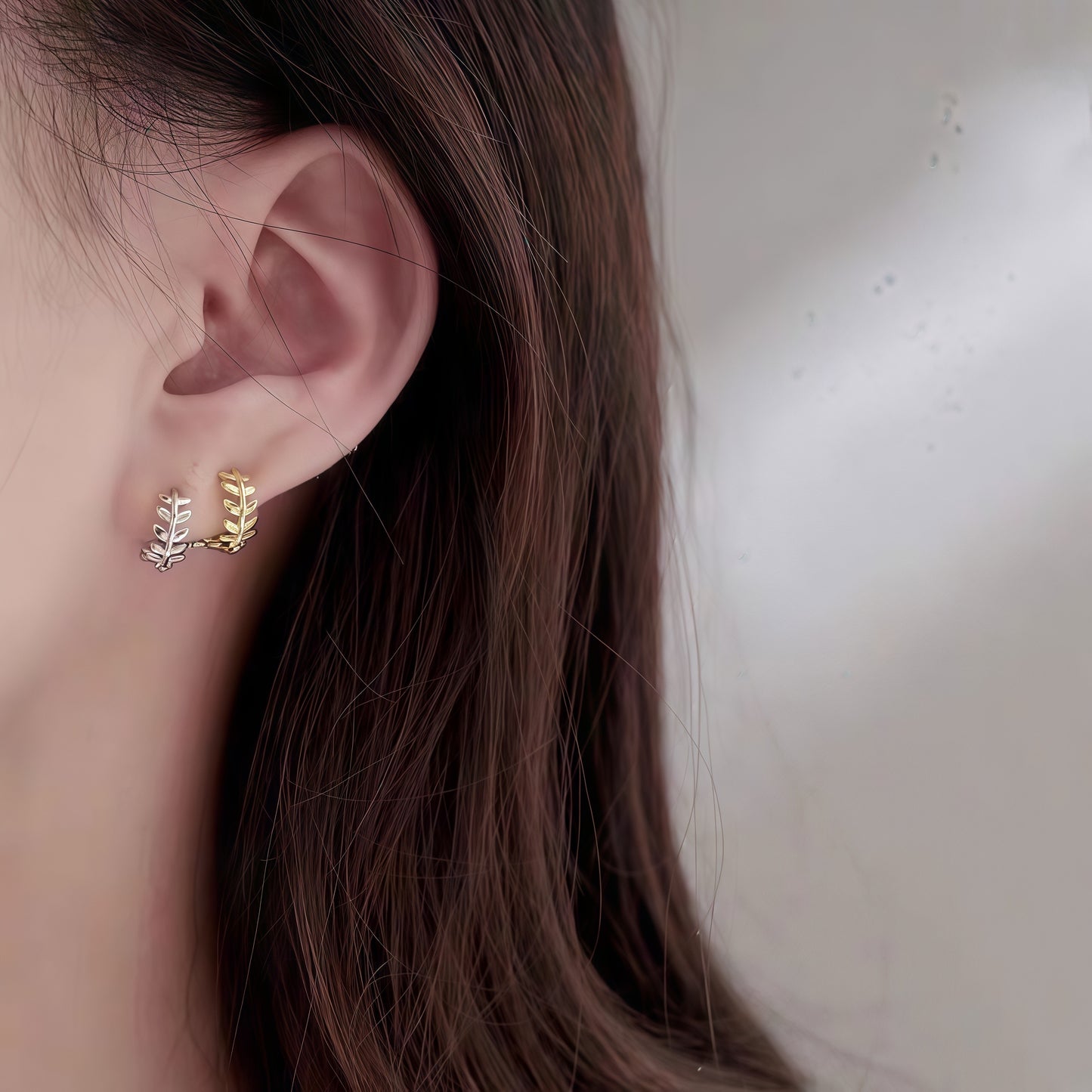 Olive Whisper Hoops