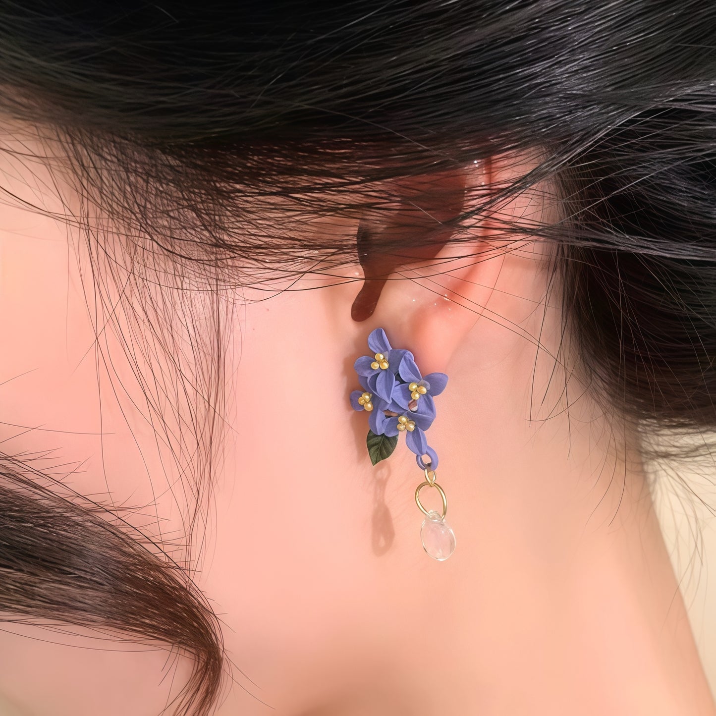 Blooming Hydrangea Earrings – Handcrafted Floral Elegance