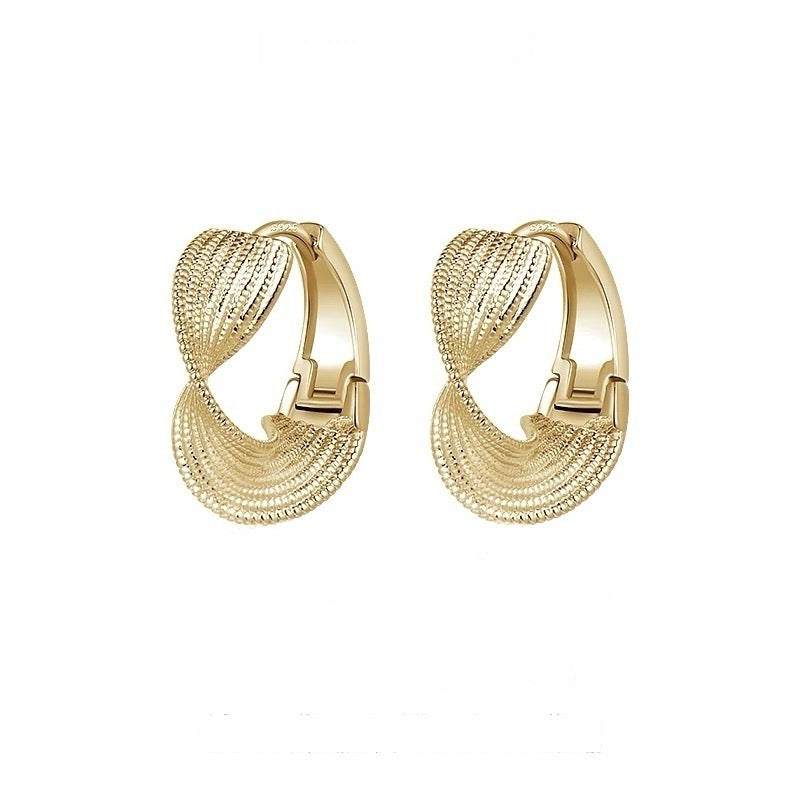 Eclipse Wave Hoop Earrings
