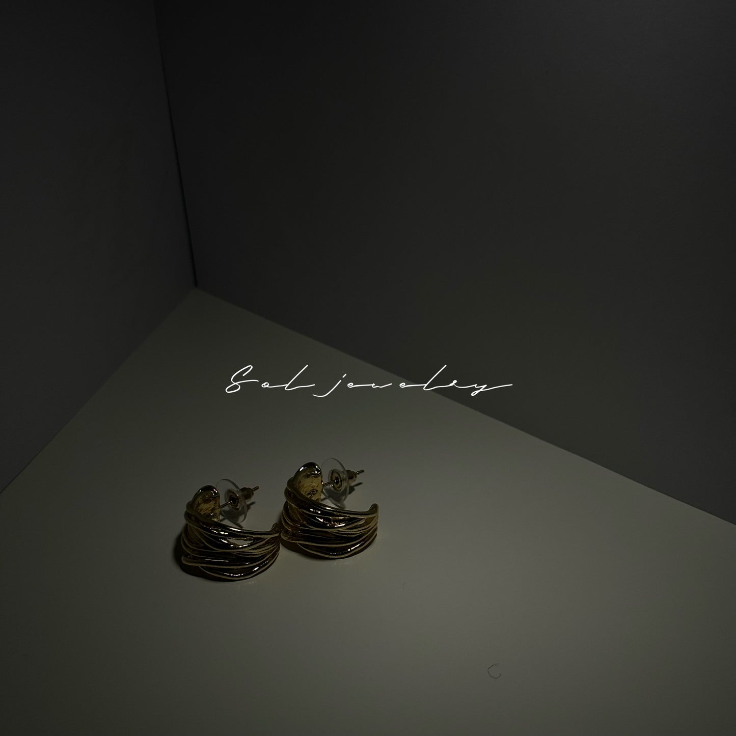 Golden Stumps Earrings – Organic Texture Meets Sculptural Elegance