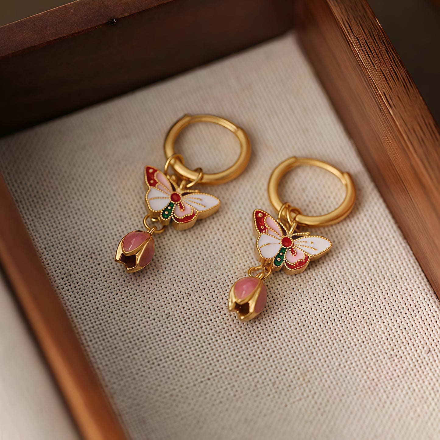 Butterfly & Blossom Convertible Hoop Earrings – 4 Styles in 1