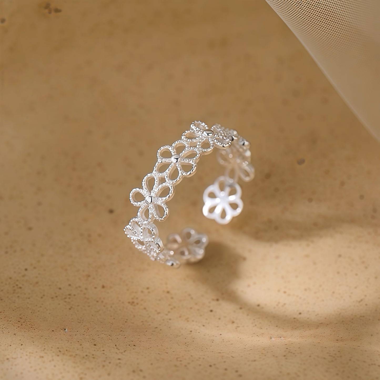 Blossom Lace Silver Ring – A Garden on Your Finger