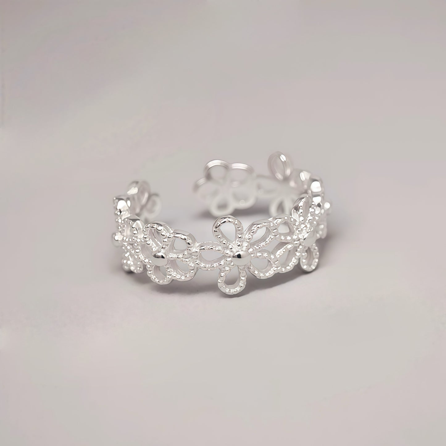 Blossom Lace Silver Ring – A Garden on Your Finger