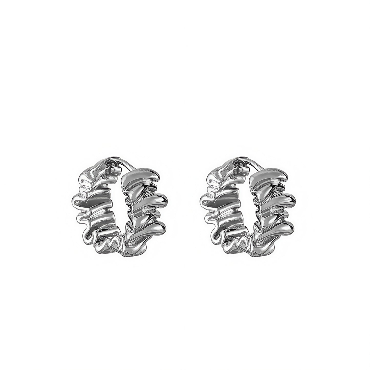 Ripple Gleam Earrings – Sterling Silver