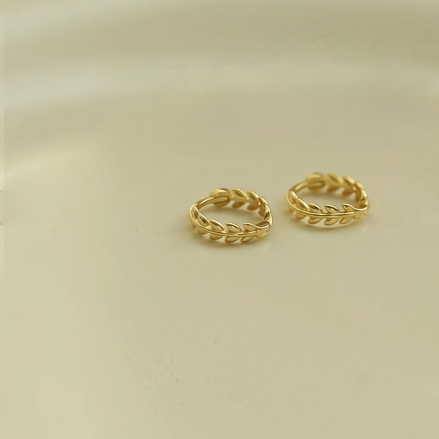 Olive Whisper Hoops