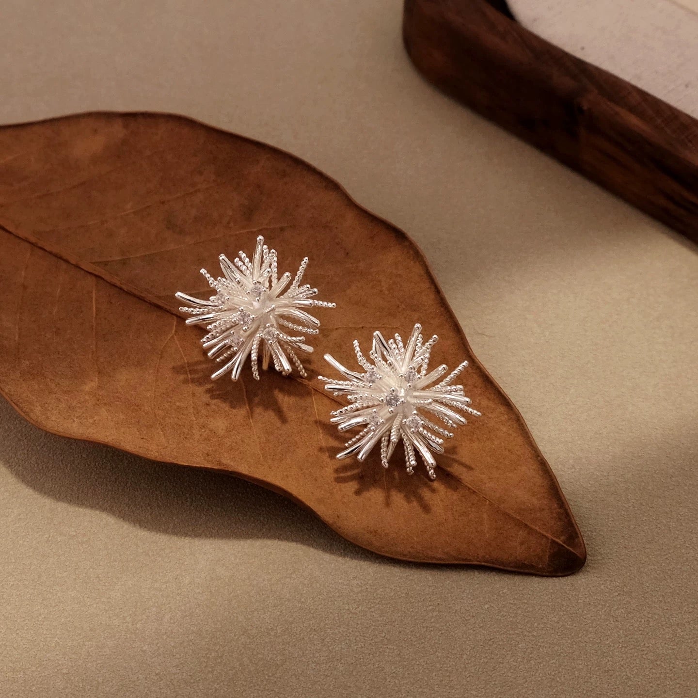 Firework Bloom Earrings – Gold & Silver