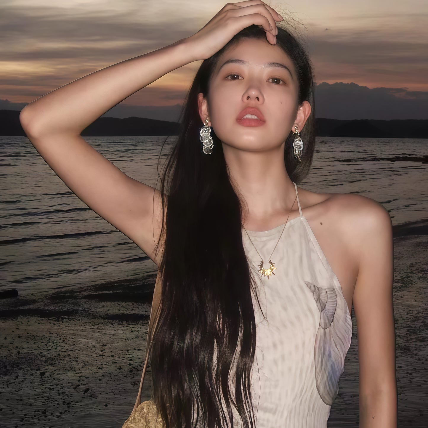 Moonlit Tides Shell Earrings