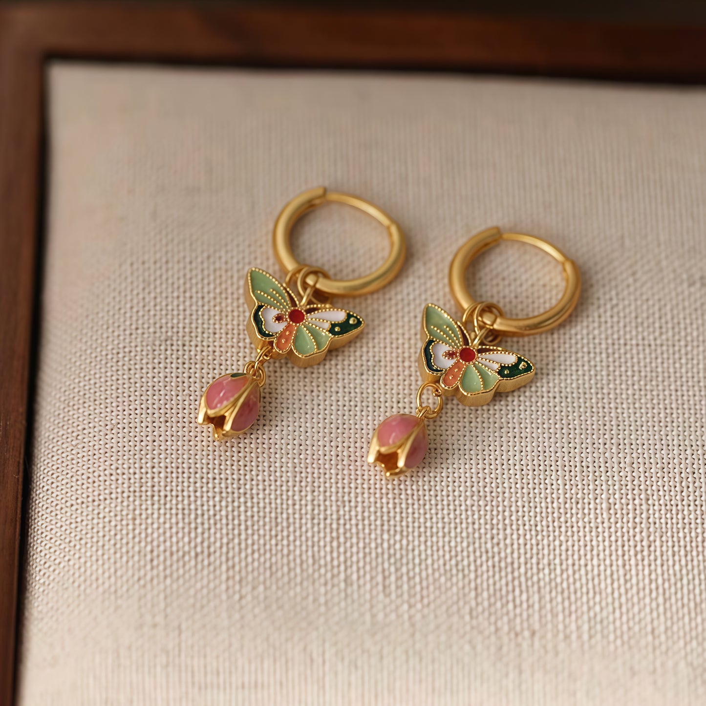 Butterfly & Blossom Convertible Hoop Earrings – 4 Styles in 1