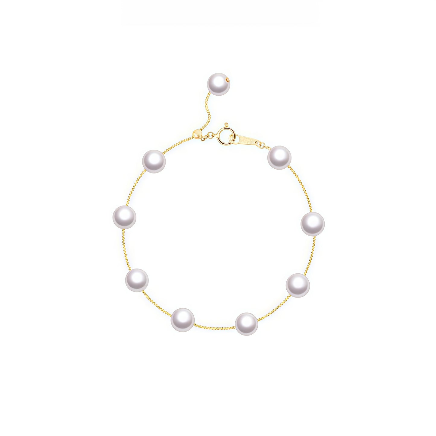 Golden Pearl Droplet Bracelet
