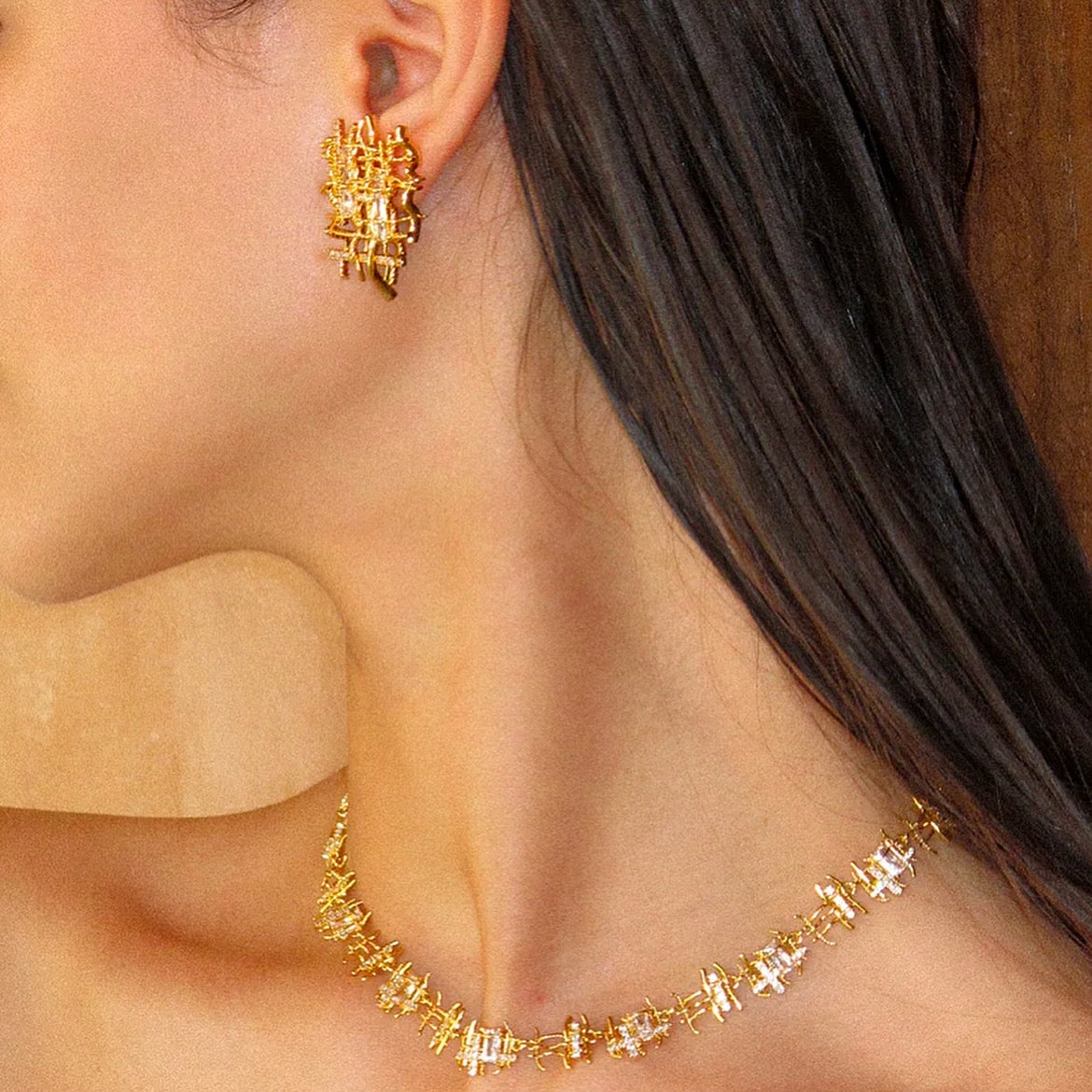 Galactic Lattice Necklace