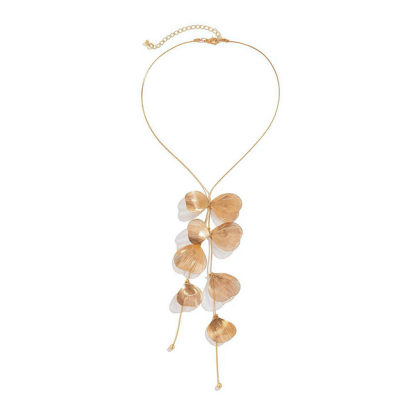 Golden Ginkgo Whisper Set (Earrings + Necklace)