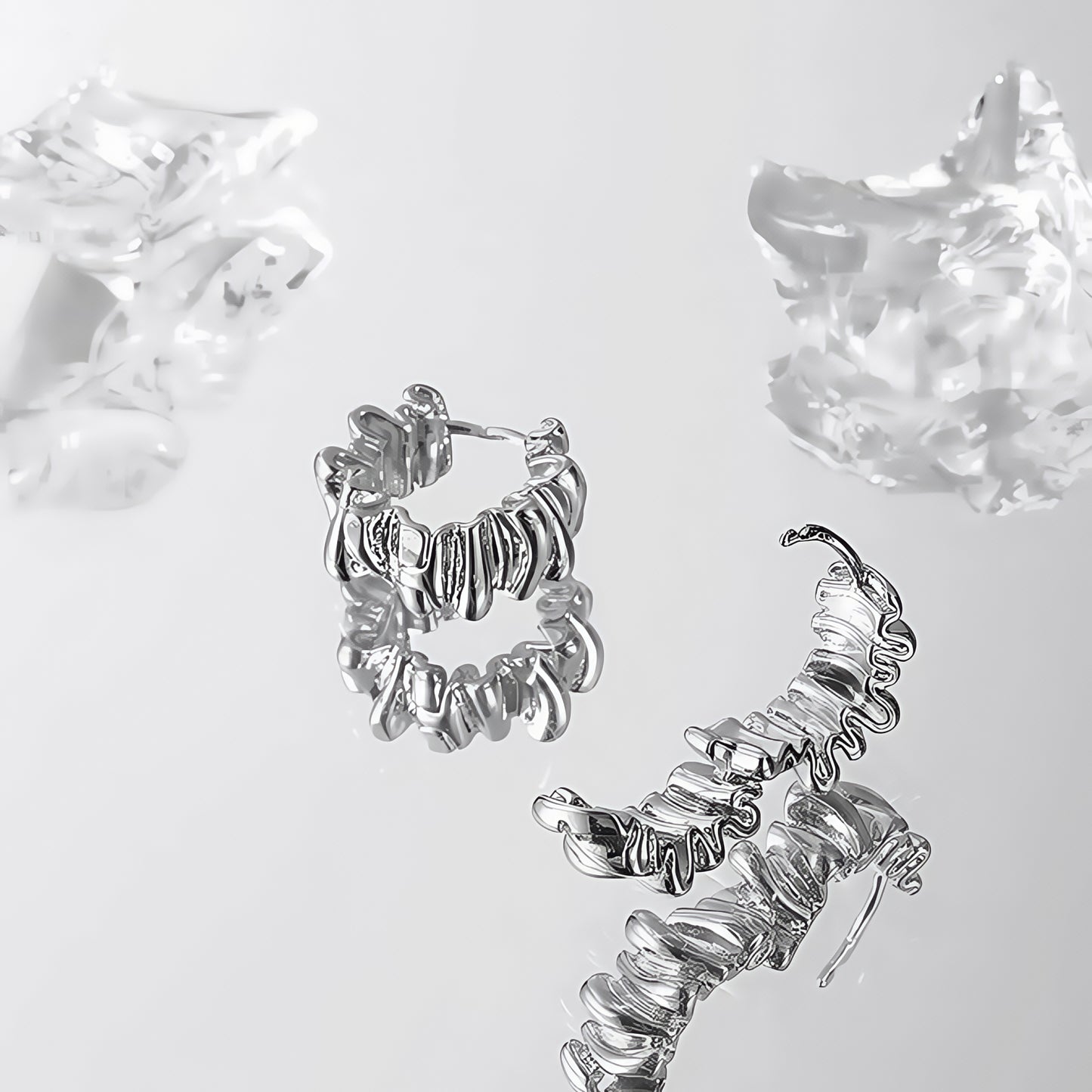 Ripple Gleam Earrings – Sterling Silver