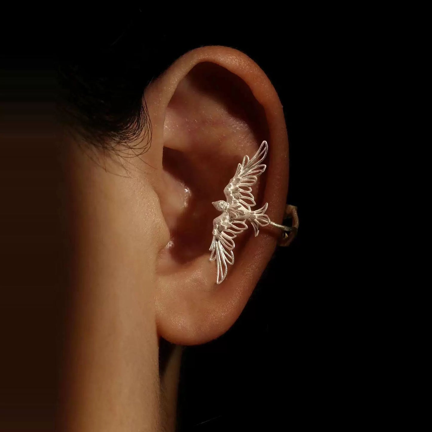 Soaring Bird Ear Clip – Silver Ear Cuff
