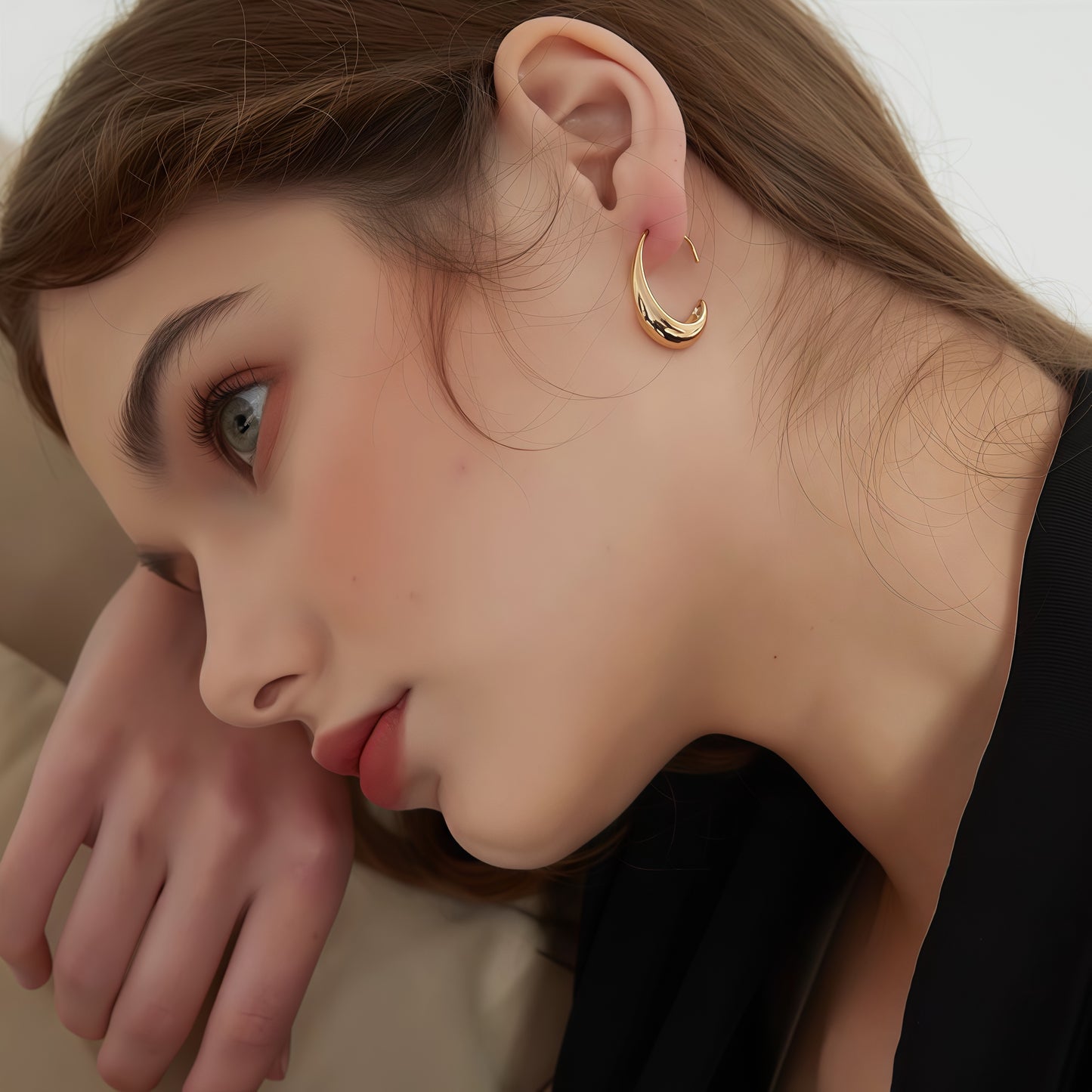 Lunar Flow Earrings - Gold & Silver