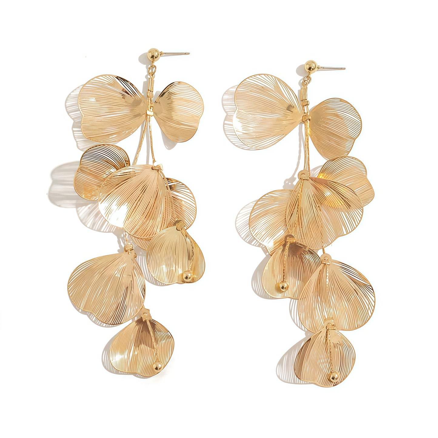 Golden Ginkgo Whisper Set (Earrings + Necklace)