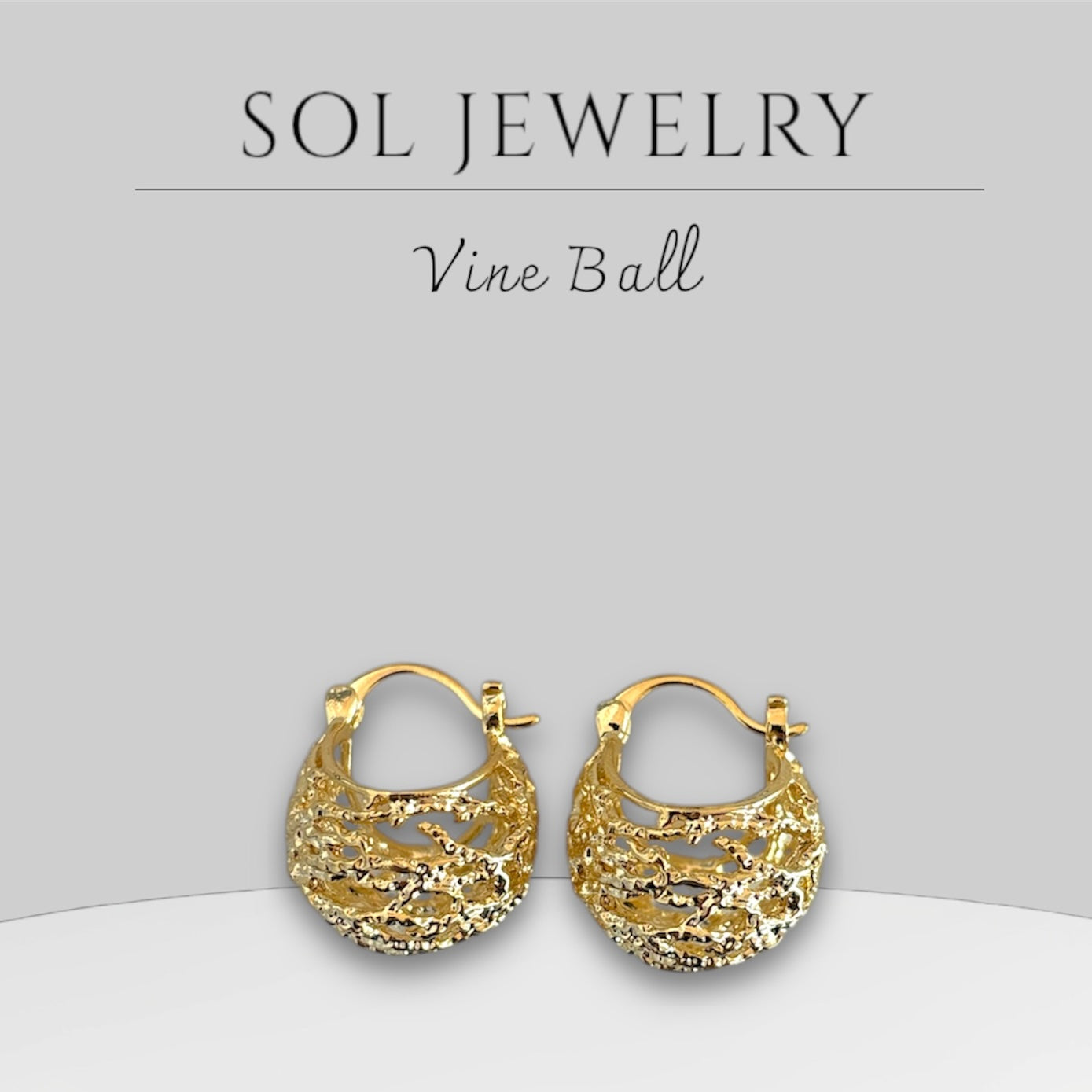 Whispering Vines Hoop Earrings