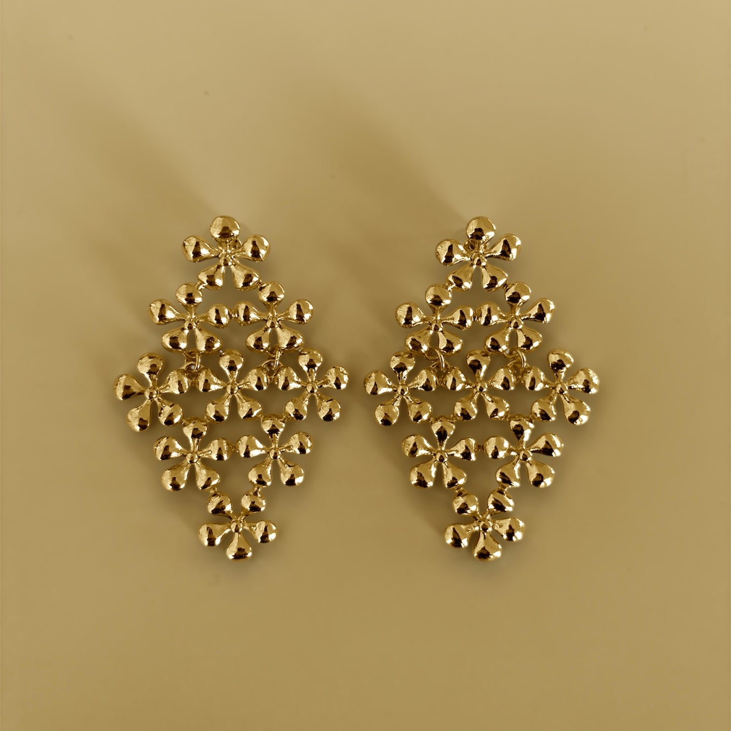 Golden Dandelion Earrings