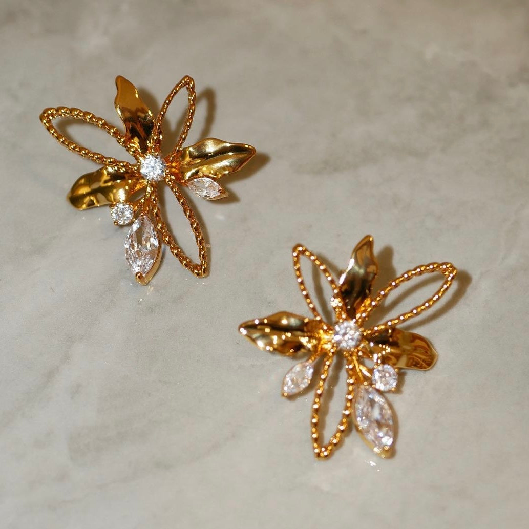 Golden Bloom Earrings – Radiate Grace