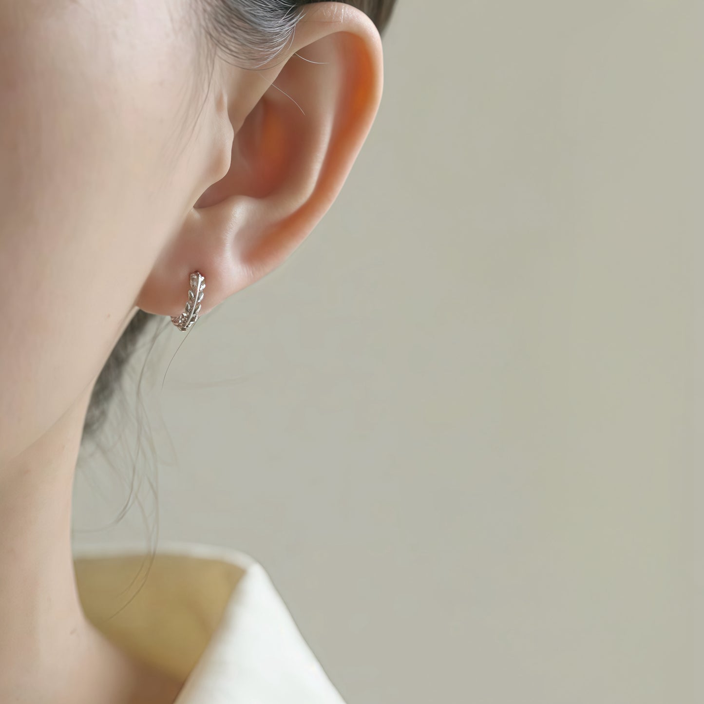 Olive Whisper Hoops