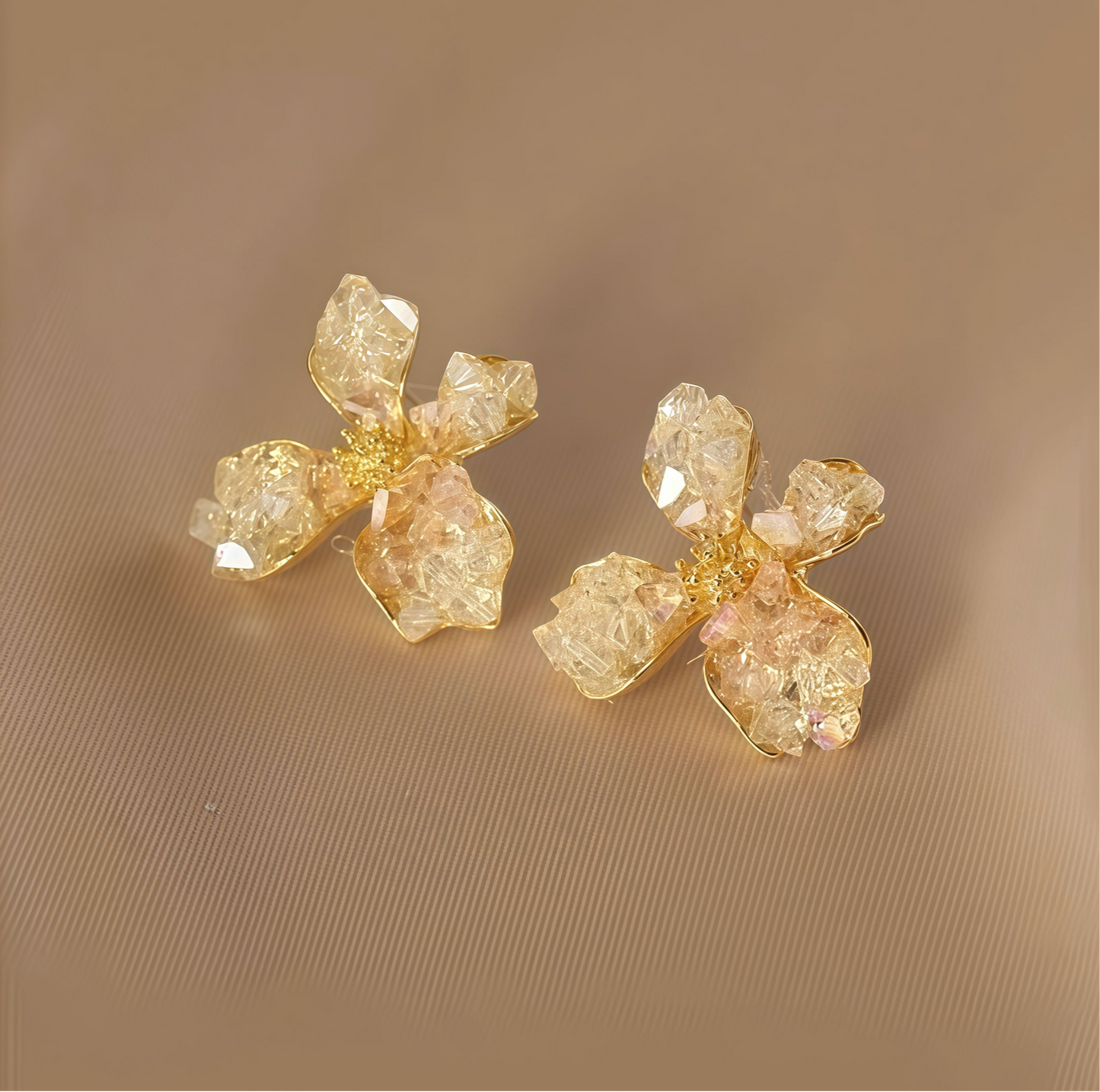 Blossom Crystal Flower Earrings