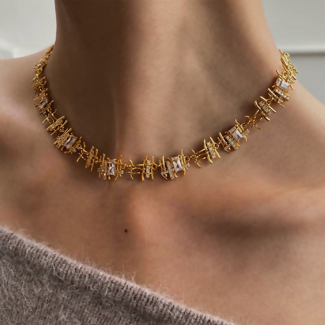 Galactic Lattice Necklace