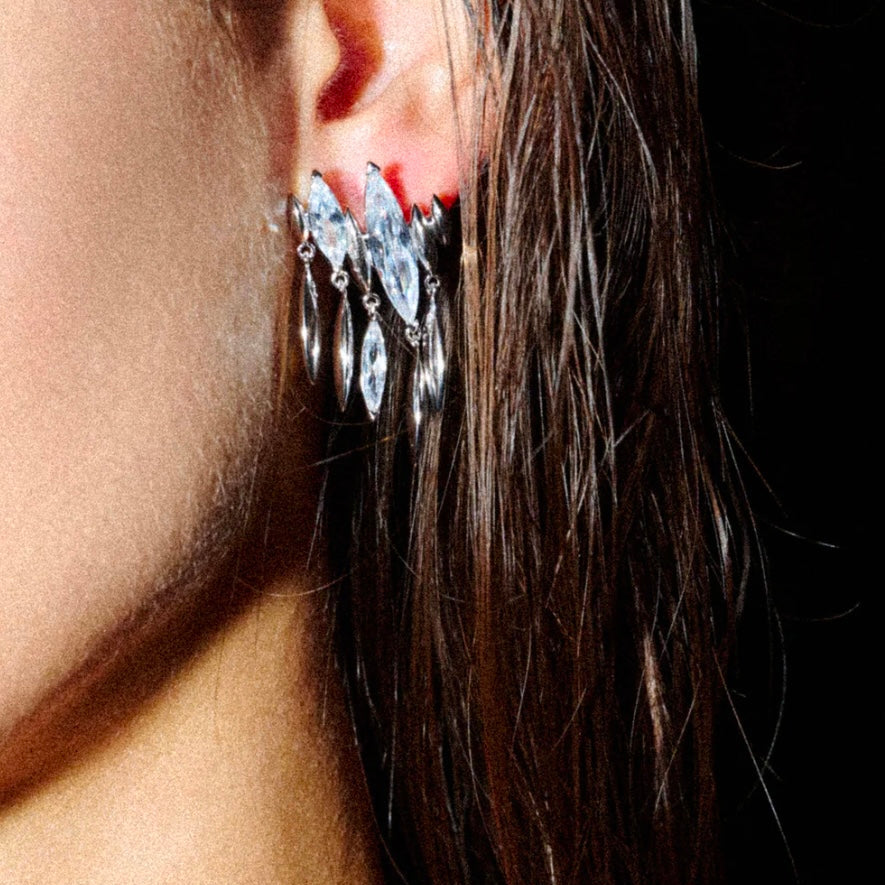Silver Eclipse Radiance Earrings