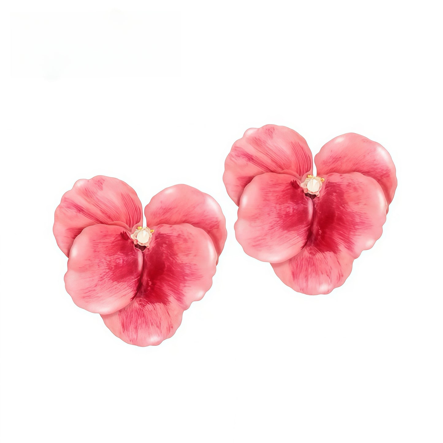 Orchid Bloom Hand-Painted Earrings