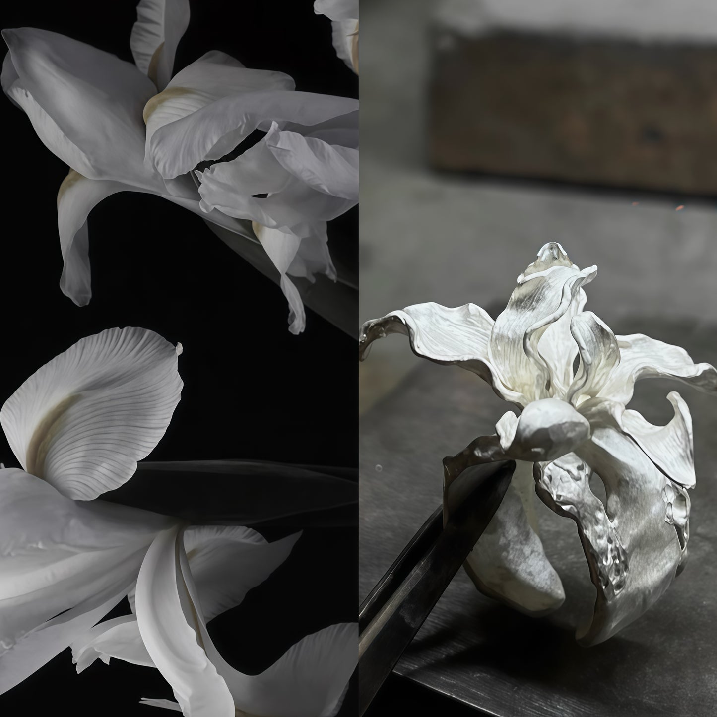 Iris Whisper Sølvring – Håndlavet Statement Blomsterring