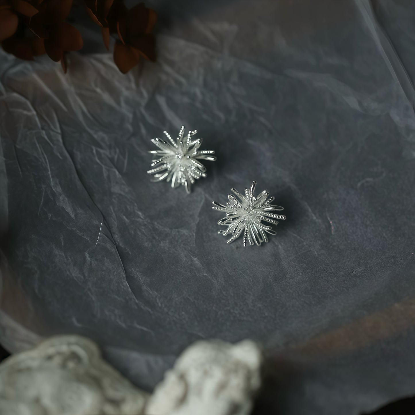 Firework Bloom Earrings – Gold & Silver