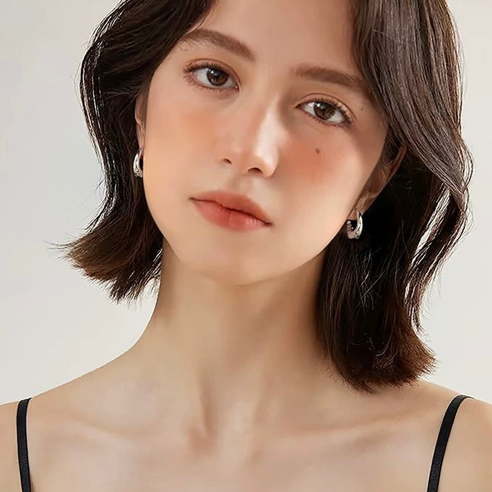 Molten Texture Hoop Earrings