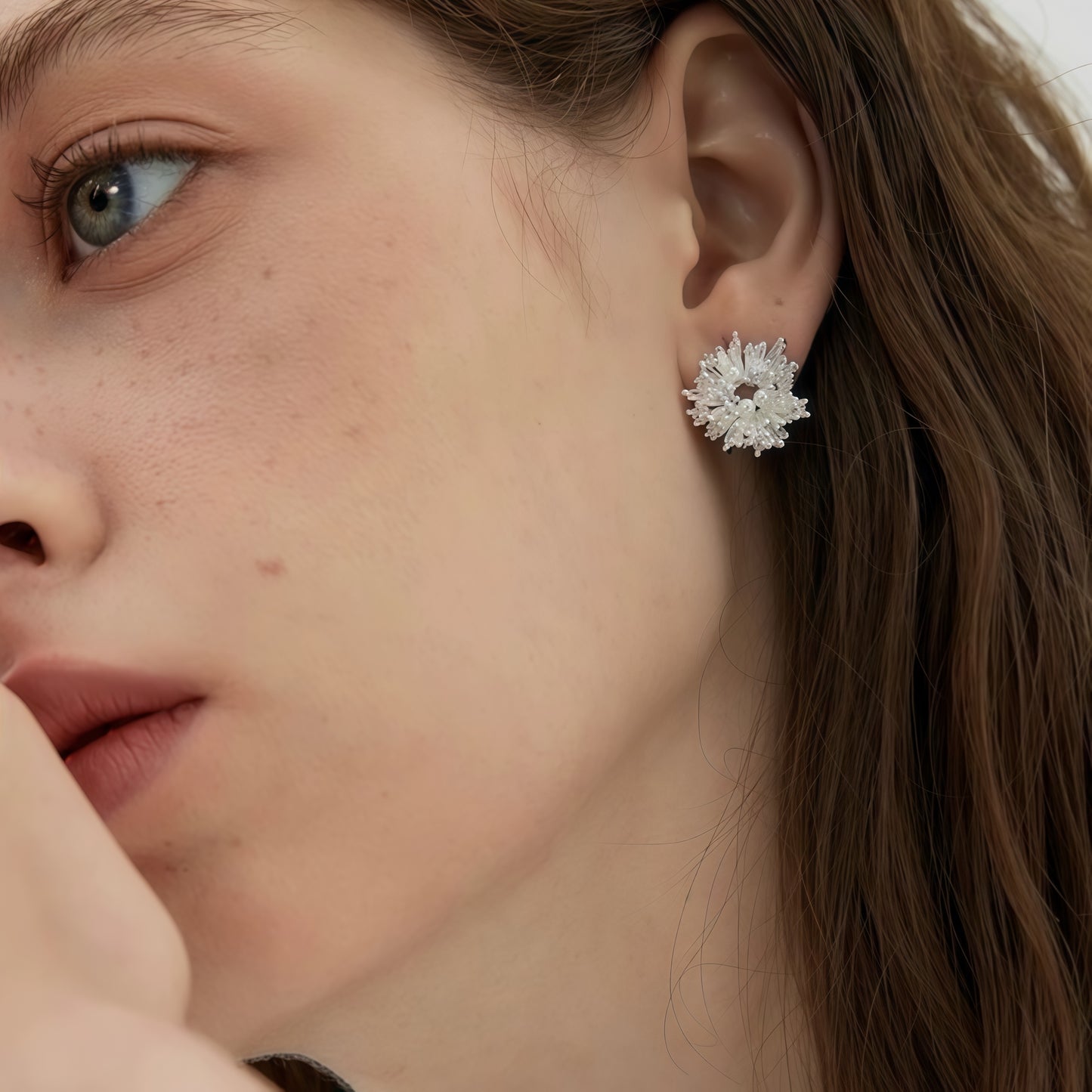 Snowflake Pearl Earrings