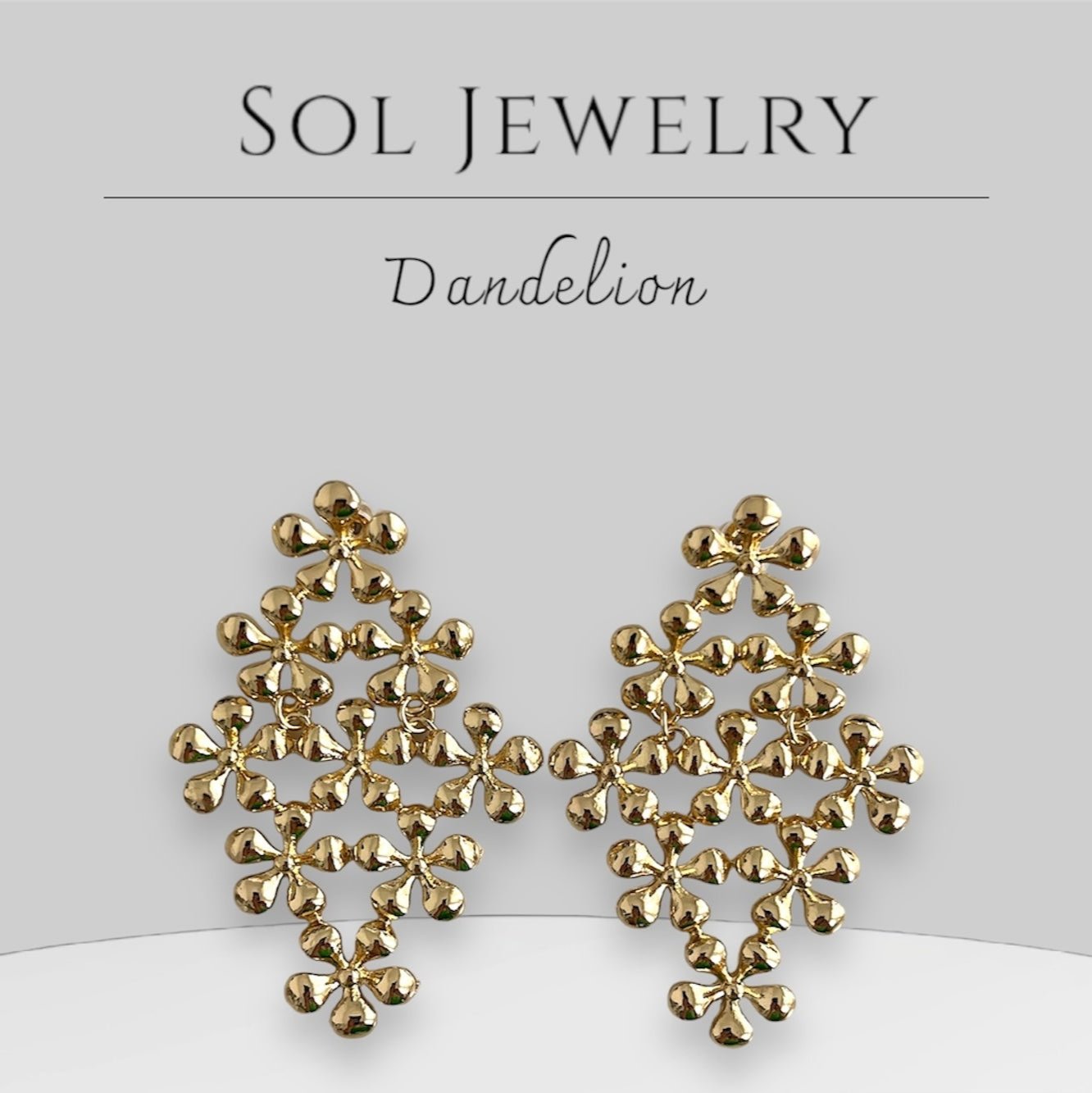 Golden Dandelion Earrings
