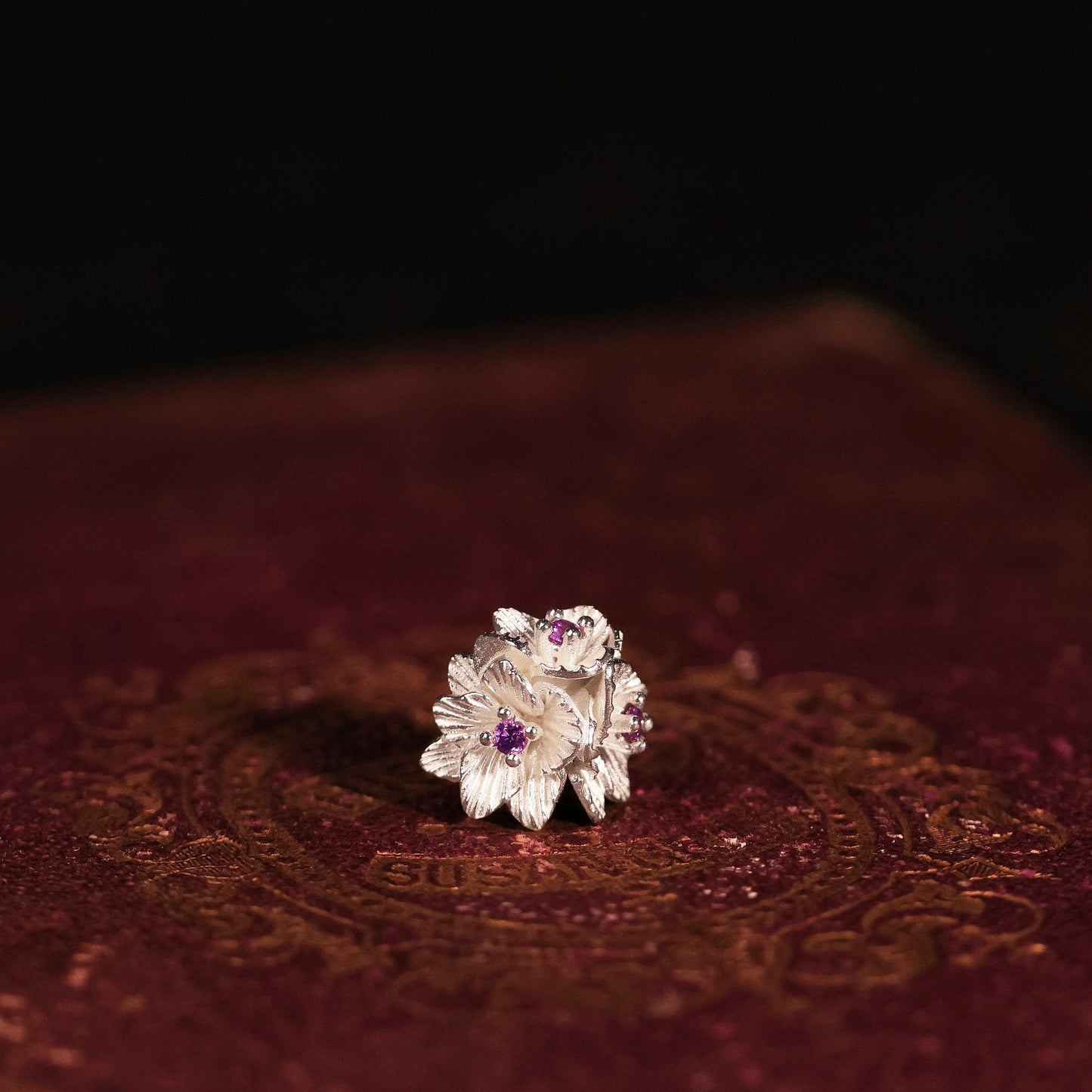 Blossom Harmony Earrings – Sterling Silver with Amethyst Accents