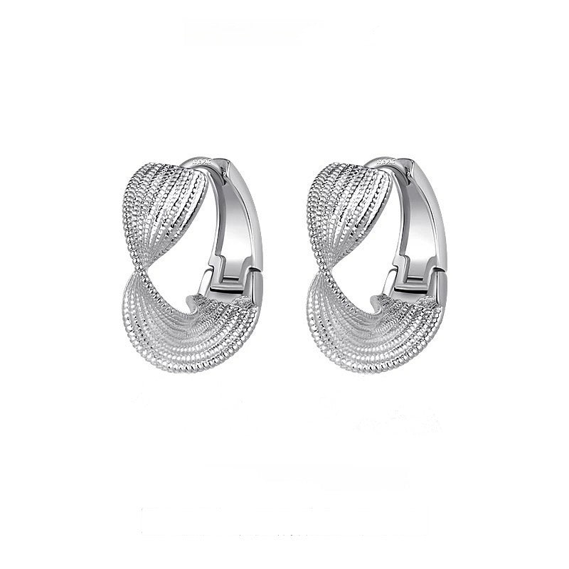 Eclipse Wave Hoop Earrings