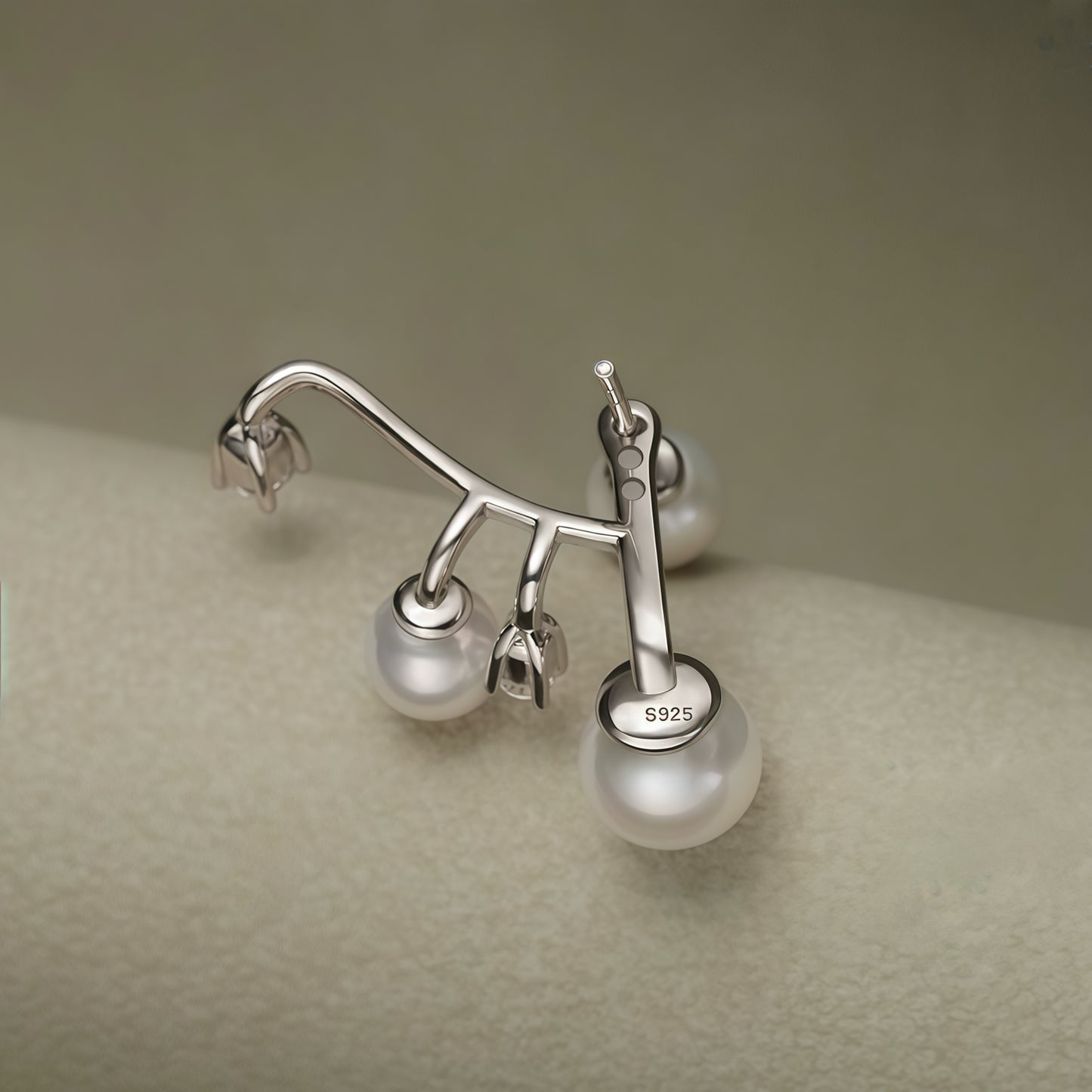 Orbiting Pearl Ear-Climber Earrings (2-in-1 Style)