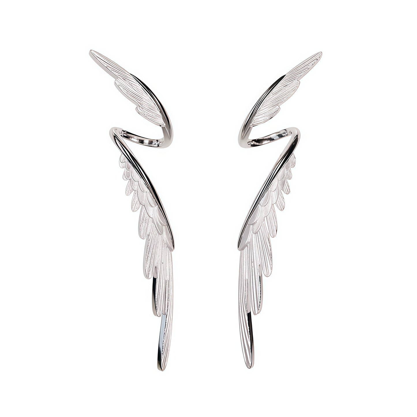 Celestial Wing Earrings – Sterling Silver Angel Wing Ear Climbers