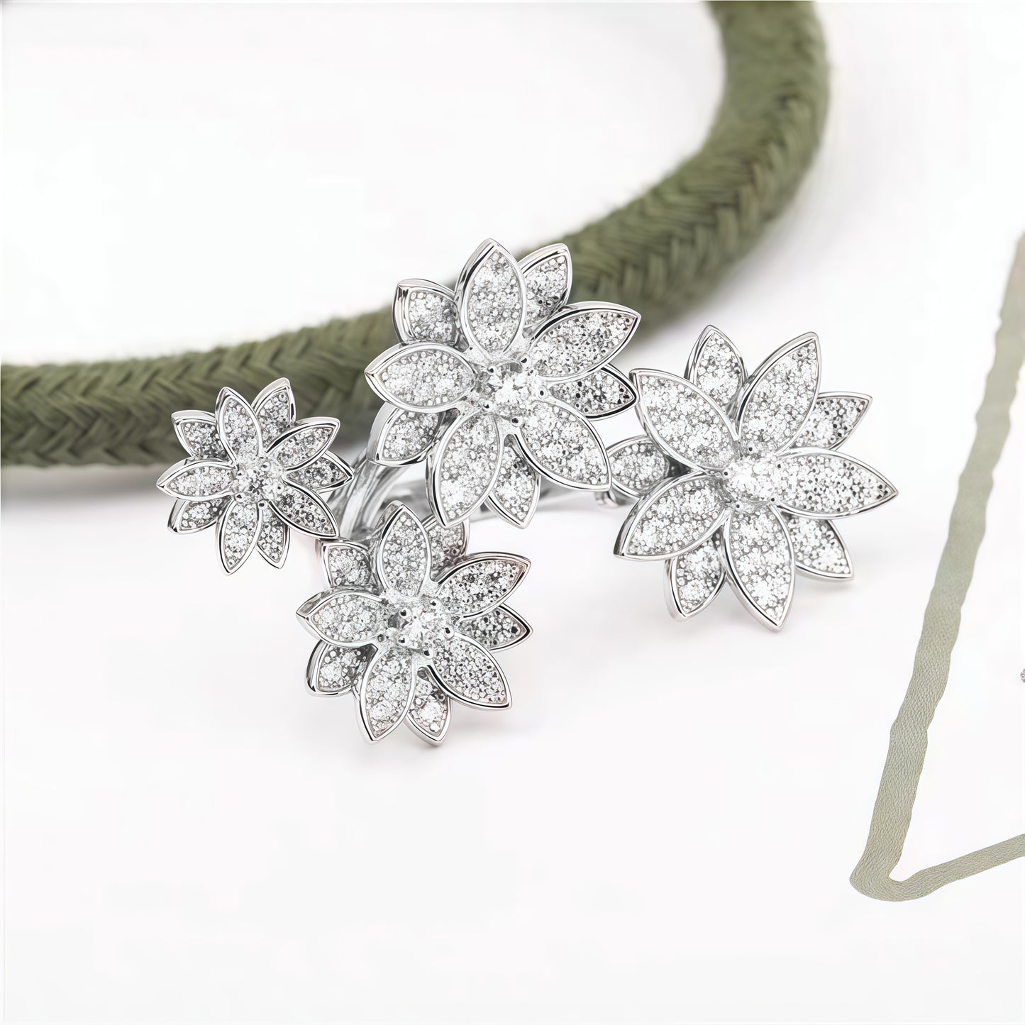 Lotus Blossom Statement Ring