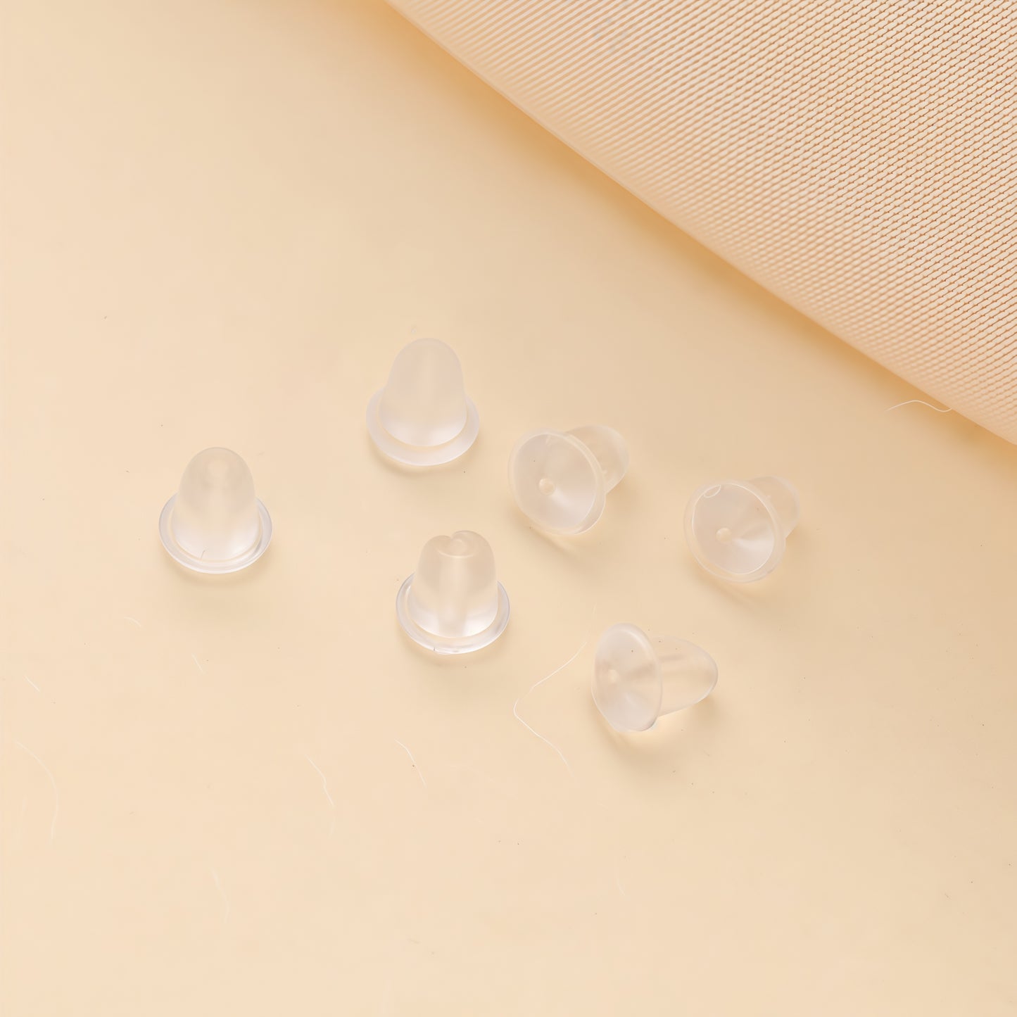 Clear Rubber Earring Backs – Secure & Comfortable Fit (A Pair)