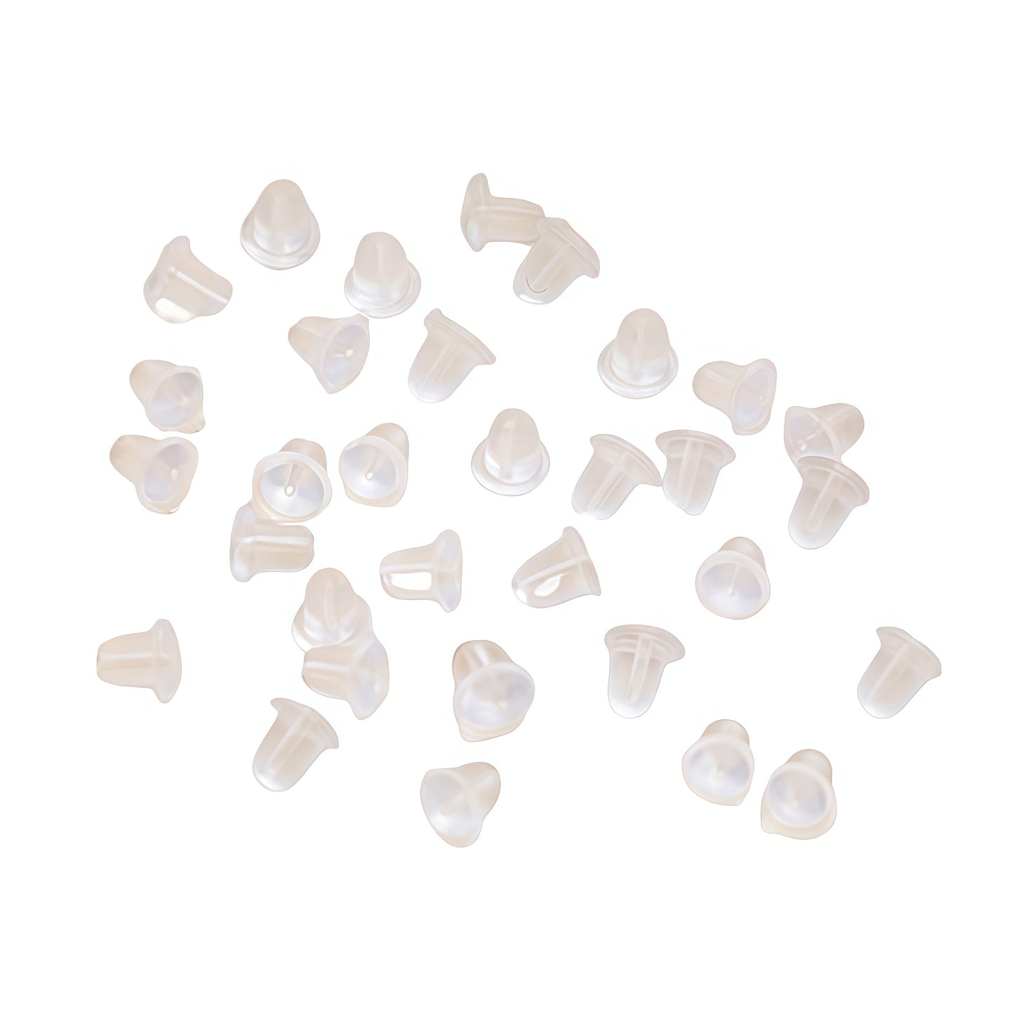 Clear Rubber Earring Backs – Secure & Comfortable Fit (A Pair)